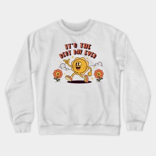 happy  sun and flower dancing  cartoon Crewneck Sweatshirt